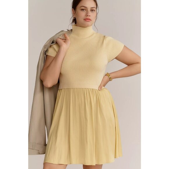NWT Size 2X -Anthropologie The Thea Short Sleeve Twofer Mini Dress (NWT US$ 148) - Picture 1 of 14